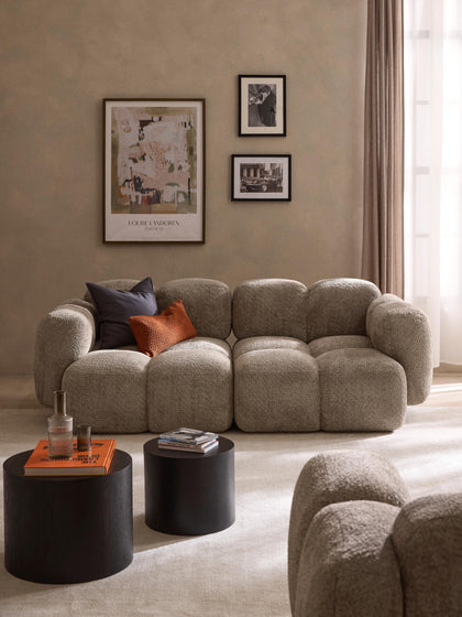Westwing Collection Modulares Sofa Tayla (3-Sitzer) aus Teddy-Bouclé Sonderangebote