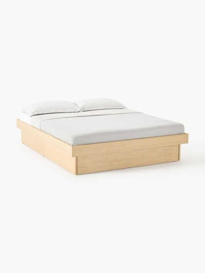 Westwing Collection Holzbett Sato mit Schubladen VIP-Rabatte