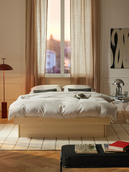 Westwing Collection Holzbett Sato mit Schubladen VIP-Rabatte