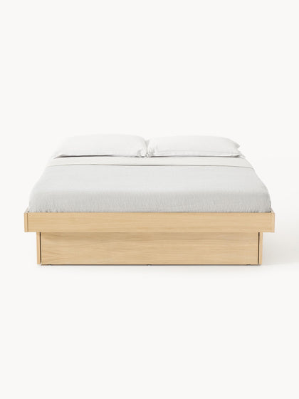 Westwing Collection Holzbett Sato mit Schubladen VIP-Rabatte