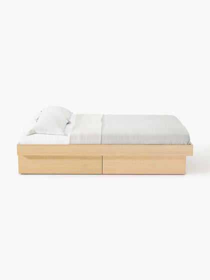 Westwing Collection Holzbett Sato mit Schubladen VIP-Rabatte