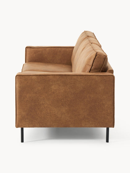 Westwing Collection Sofa Hunter (3-Sitzer) aus recyceltem Leder Super Sparpreis