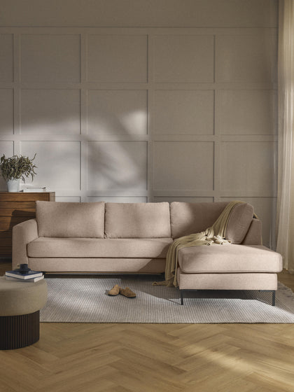 Westwing Collection Schlafsofa Luna (3-Sitzer) mit Matratze Vierteljährliche Förderung