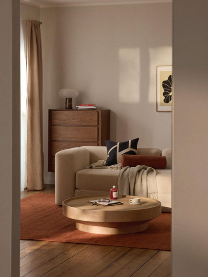 Westwing Collection Runder XL Couchtisch Benno aus Mangoholz Bis zu 55% Rabatt