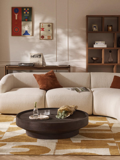 Westwing Collection Runder XL Couchtisch Benno aus Mangoholz Super Rabatt