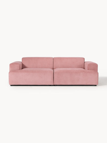 Westwing Collection Cord-Sofa Melva (3-Sitzer)