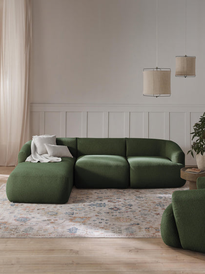 Westwing Collection Modulares Bouclé-Ecksofa Sofia (3-Sitzer) Hotsell