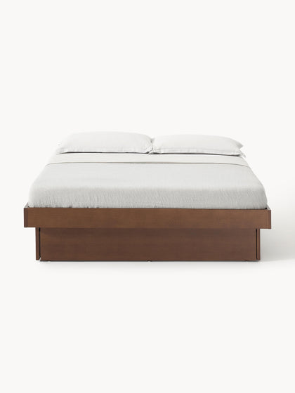 Westwing Collection Holzbett Sato mit Schubladen Schlussverkauf
