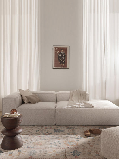 Westwing Collection Modulare Ottomane Lennon aus Bouclé Kostenloser Versand