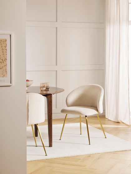 Westwing Collection Samt-Polsterstühle Luisa 2 Stück Fabrikpreis