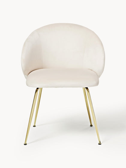 Westwing Collection Samt-Polsterstühle Luisa 2 Stück Fabrikpreis