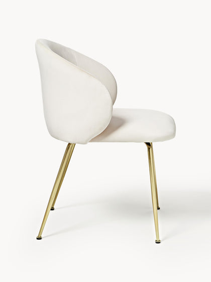 Westwing Collection Samt-Polsterstühle Luisa 2 Stück Fabrikpreis