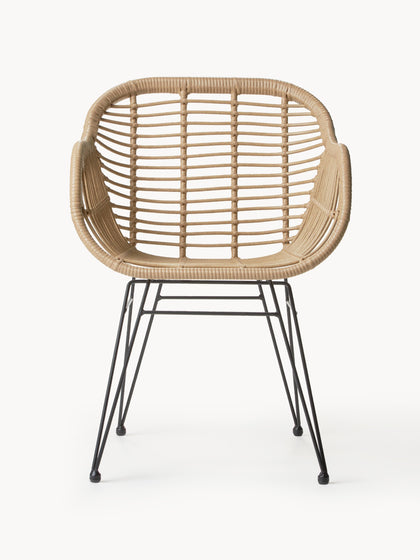 Westwing Collection Polyrattan-Armlehnstühle Costa 2 Stück Rabatt