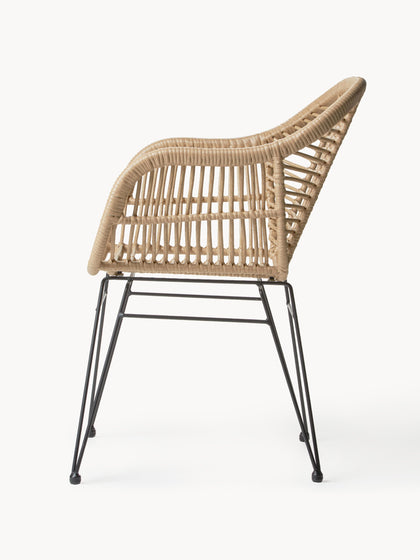 Westwing Collection Polyrattan-Armlehnstühle Costa 2 Stück Rabatt