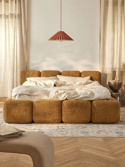 Westwing Collection Polsterbett Tayla aus Teddy-Bouclé Flash Sale
