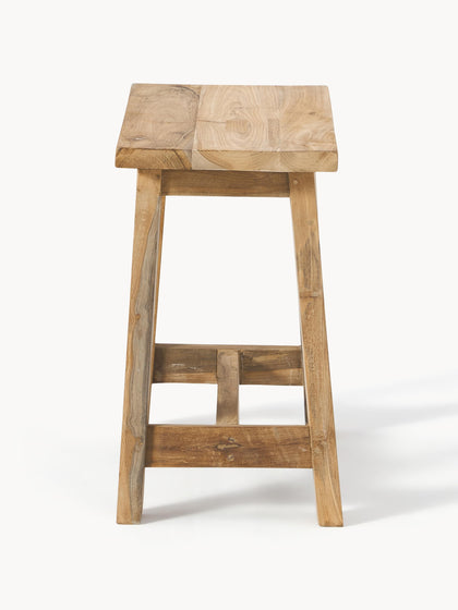 Westwing Collection Hocker Lawas aus Teakholz Begrenztes Angebot