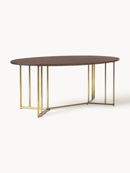 Westwing Collection Ovaler Esstisch Luca aus Mangoholz in verschiedenen Größen Online Shopping