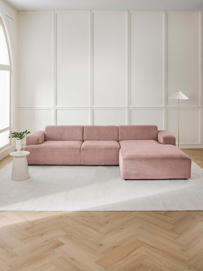 Westwing Collection Cord-Ecksofa Melva (4-Sitzer) Saisonschlussverkauf