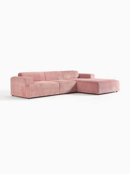 Westwing Collection Cord-Ecksofa Melva (4-Sitzer) Saisonschlussverkauf