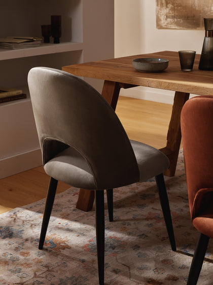 Westwing Collection Samt-Polsterstuhl Rachel Cyber Monday