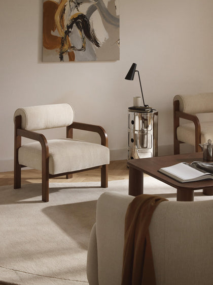 Westwing Collection Loungesessel Raymond aus Eschenholz Exklusive Angebote