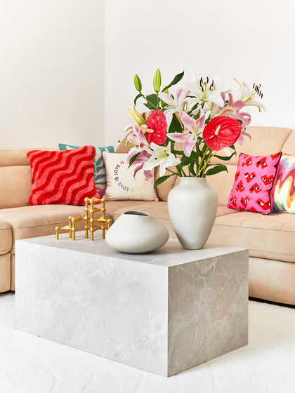 Westwing Collection Couchtisch Lesley in Travertin-Optik Letzte 3 Tage