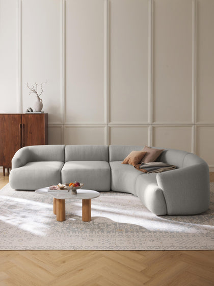 Westwing Collection Modulares Ecksofa Sofia (4-Sitzer) 50% Rabatt mit kostenlosem Versand