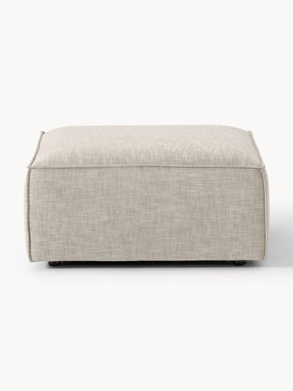 Westwing Collection Sofa-Hocker Lennon aus Leinen-Mix Online