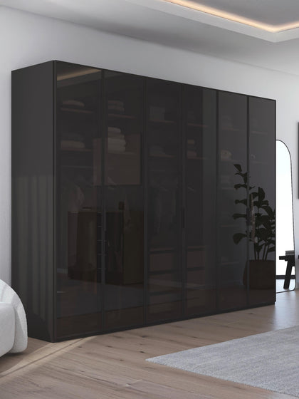 Westwing Collection Drehtürenschrank Skat Shine mit Innenbeleuchtung in verschiedenen Größen Osterangebot