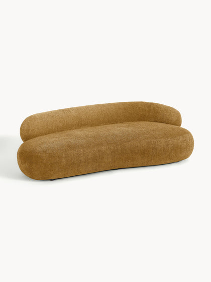 Westwing Collection Sofa Alba (3-Sitzer) aus Teddy-Bouclé Große Rabatte