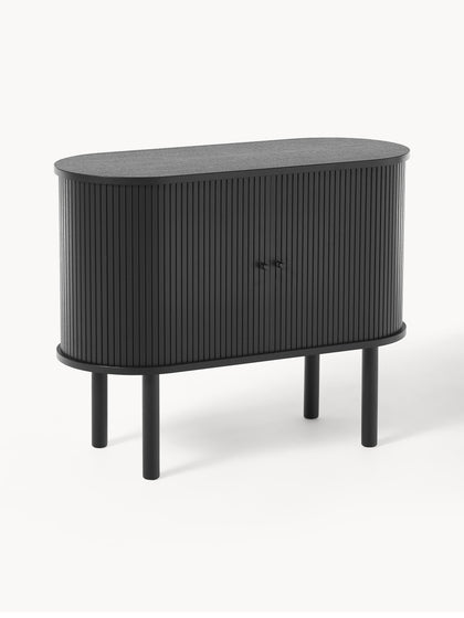 Westwing Collection Kleines Sideboard Calary mit geriffelter Front