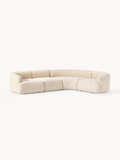 Westwing Collection Modulares Bouclé-Ecksofa Sofia (4-Sitzer) Sonderangebote