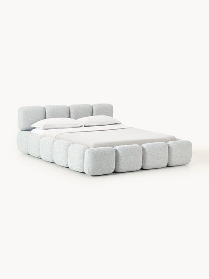 Westwing Collection Polsterbett Tayla aus Bouclé mit Stauraum Nur für heute