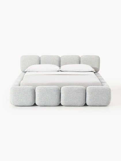 Westwing Collection Polsterbett Tayla aus Bouclé mit Stauraum Nur für heute