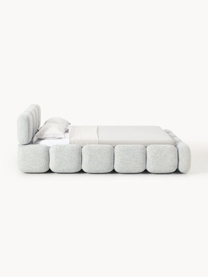 Westwing Collection Polsterbett Tayla aus Bouclé mit Stauraum Nur für heute