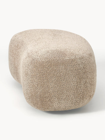Westwing Collection XL-Hocker Alba aus Teddy-Bouclé Im Verkauf