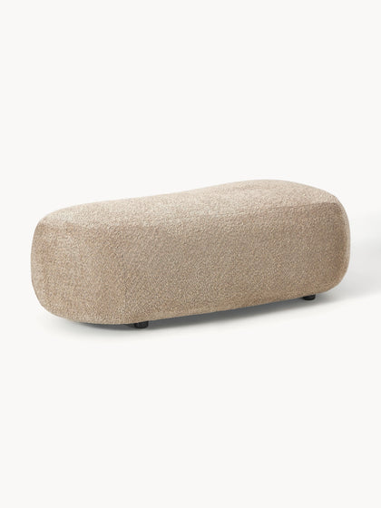 Westwing Collection XL-Hocker Alba aus Teddy-Bouclé Im Verkauf