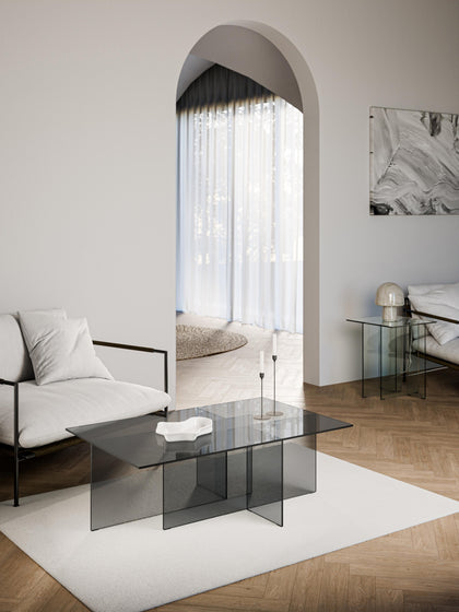 Westwing Collection Glas-Couchtisch Anouk B 102 cm Outlet