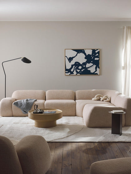 Westwing Collection Modulares Ecksofa Wolke (4-Sitzer) aus Bouclé Großer Ausverkauf