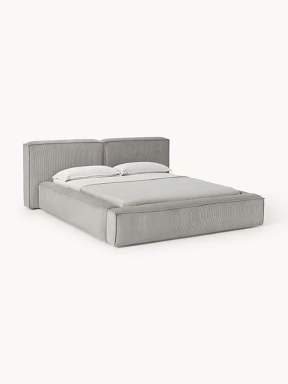 Westwing Collection Polsterbett Lennon aus Cord mit Stauraum Flash Sale