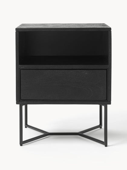 Westwing Collection Nachttisch Luca aus Mangoholz mit Schublade Heißer Verkauf