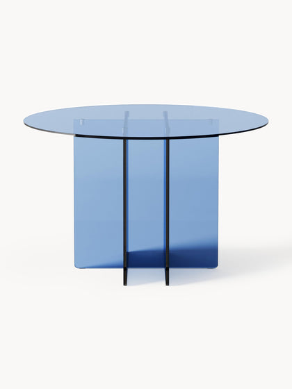 Westwing Collection Runder Glas-Esstisch Anouk Ø 100 cm Letzte 2 Tage