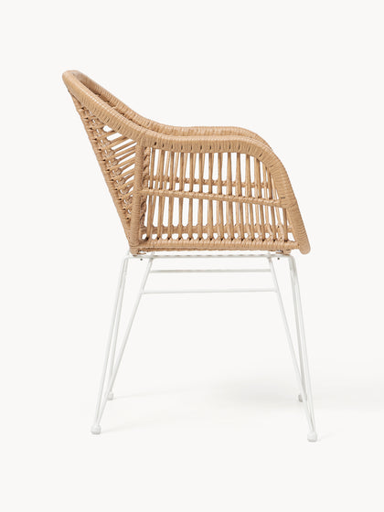 Westwing Collection Polyrattan-Armlehnstühle Costa 2 Stück Schlussverkauf