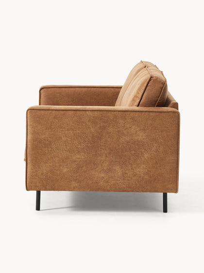 Westwing Collection Sofa Hunter (2-Sitzer) aus recyceltem Leder Kostenloser Versand
