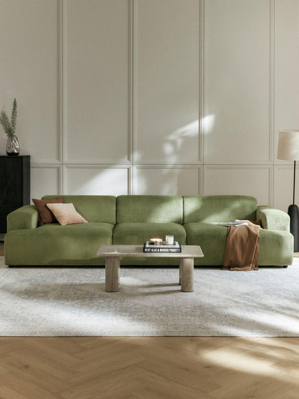 Westwing Collection Cord-Sofa Melva (4-Sitzer) Limitierter Zeitrabatt