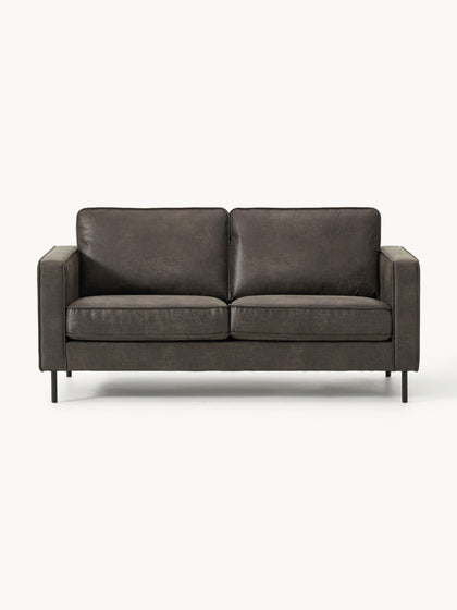 Westwing Collection Sofa Hunter (2-Sitzer) aus recyceltem Leder Begrenztes Angebot