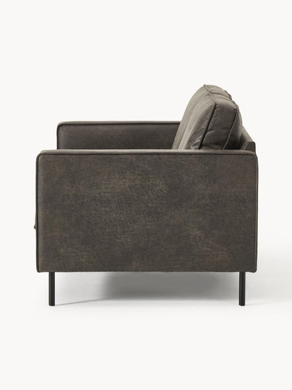 Westwing Collection Sofa Hunter (2-Sitzer) aus recyceltem Leder Begrenztes Angebot