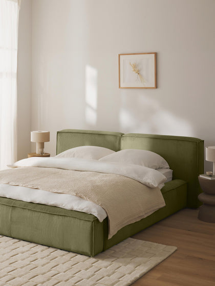 Westwing Collection Polsterbett Lennon aus Cord mit Stauraum Exklusivangebot