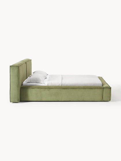 Westwing Collection Polsterbett Lennon aus Cord mit Stauraum Exklusivangebot