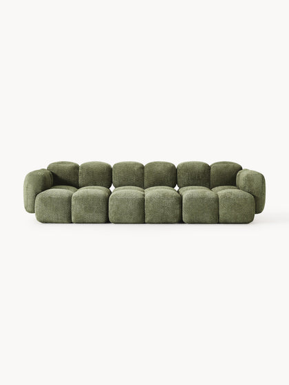 Westwing Collection Modulares Sofa Tayla (4-Sitzer) aus Teddy-Bouclé Vatertagsangebot